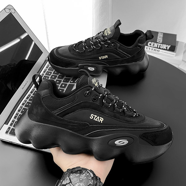 Vīriešu sporta kurpes ar mežģīnēm ar augstu zoli