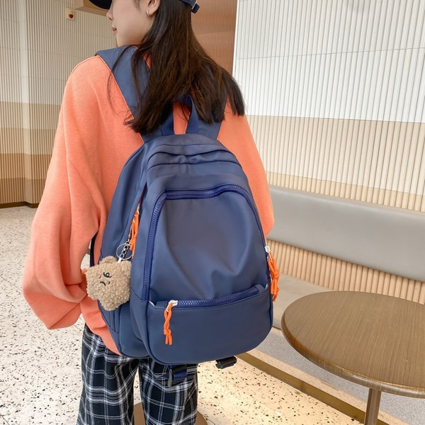 Tekstila mugursoma sievietēm ar atslēgu piekariņu rotājumu