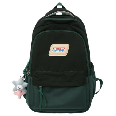 Casual γυναικείο σακίδιο πλάτης με λογότυπο και μενταγιόν