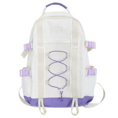 Νέο μοντέλο γυναικείο υφασμάτινο σακίδιο πλάτης με κορδόνια και επιγραφή