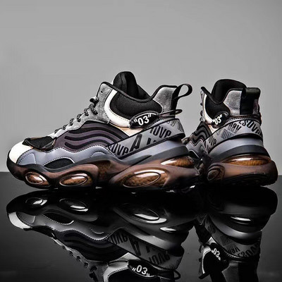 Ανδρικά sneakers ψηλά με ψηλή σόλα