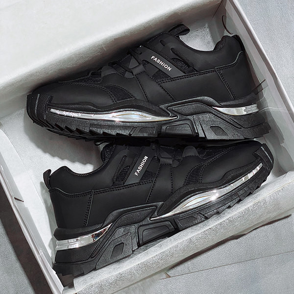 Vīriešu sporta kedas no eko ādas ar augstu zoli