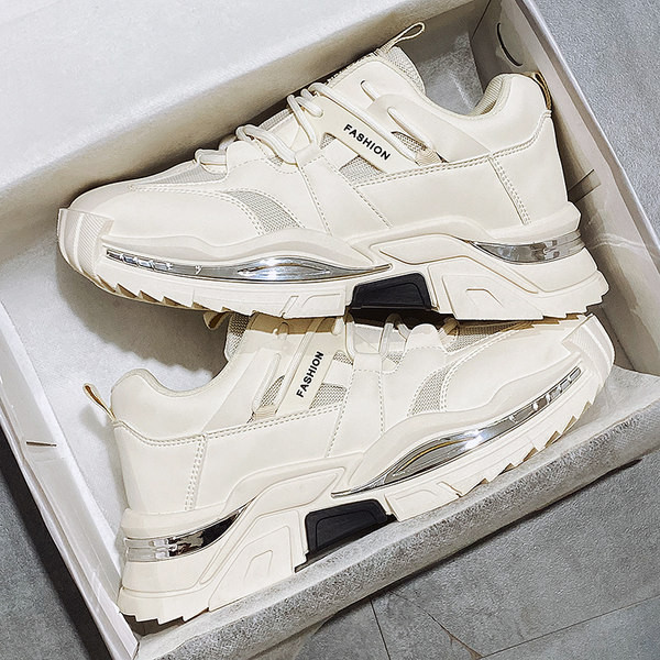 Vīriešu sporta kedas no eko ādas ar augstu zoli