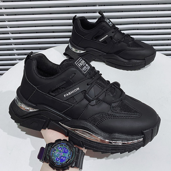 Vīriešu sporta kedas no eko ādas ar augstu zoli