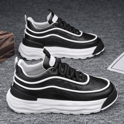 Κομψά ανδρικά sneakers με ψηλή σόλα και κορδόνια