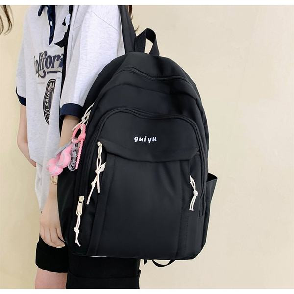 Női textil hátizsák kulcstartóval