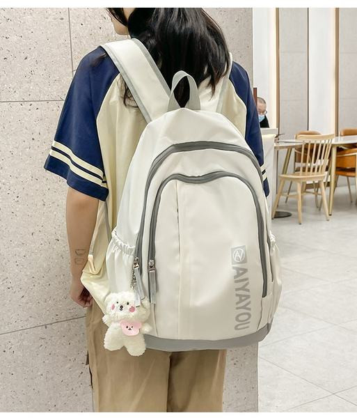 Γυναικείο υφασμάτινο σακίδιο πλάτης με επιγραφή