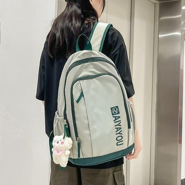 Γυναικείο υφασμάτινο σακίδιο πλάτης με επιγραφή