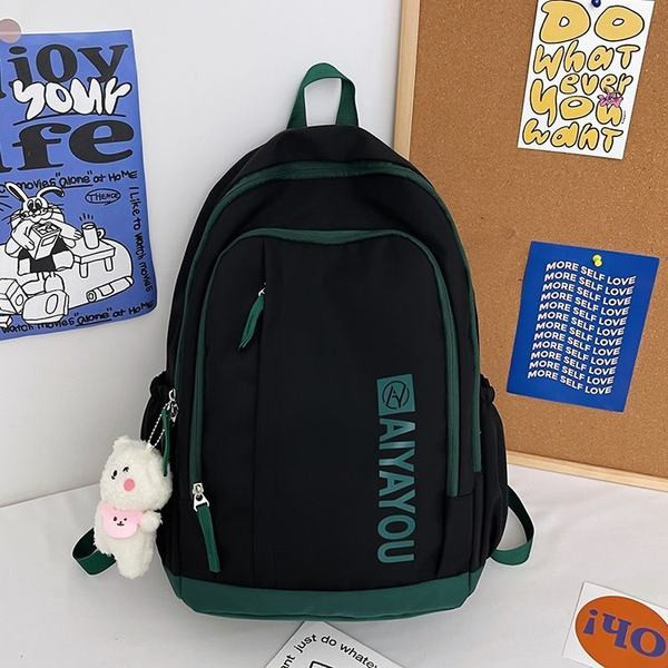 Γυναικείο υφασμάτινο σακίδιο πλάτης με επιγραφή