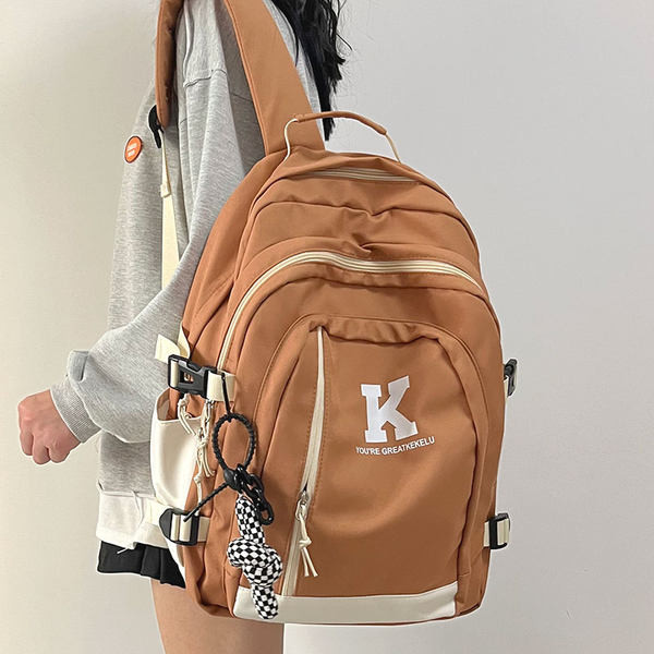 Υφασμάτινο σακίδιο πλάτης για γυναίκες με επιγραφή