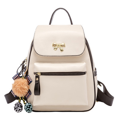 Μοντέρνο γυναικείο σακίδιο πλάτης με μπροστινή τσέπη - οικολογικό δέρμα