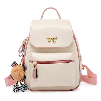 Μοντέρνο γυναικείο σακίδιο πλάτης με μπροστινή τσέπη - οικολογικό δέρμα