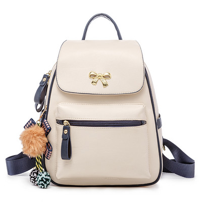 Μοντέρνο γυναικείο σακίδιο πλάτης με μπροστινή τσέπη - οικολογικό δέρμα