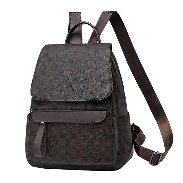 Γυναικείο casual σακίδιο πλάτης με στάμπα και τσέπη