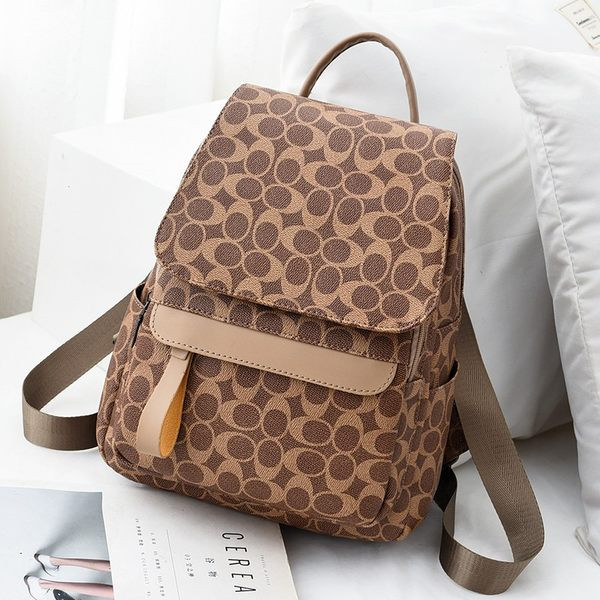 Γυναικείο casual σακίδιο πλάτης με στάμπα και τσέπη