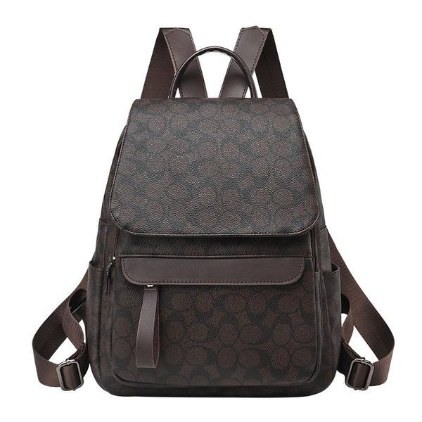 Γυναικείο casual σακίδιο πλάτης με στάμπα και τσέπη