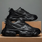 Aukšti vyriški sportbačiai iš eko odos su aukštu padu