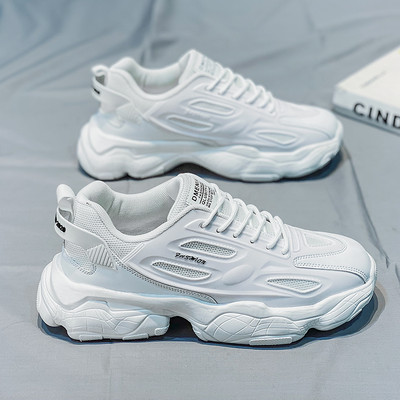 Aukšti vyriški sportbačiai iš eko odos su aukštu padu