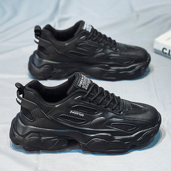 Aukšti vyriški sportbačiai iš eko odos su aukštu padu