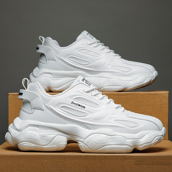 Aukšti vyriški sportbačiai iš eko odos su aukštu padu