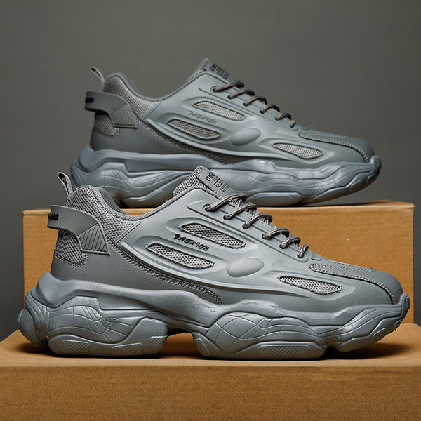 Aukšti vyriški sportbačiai iš eko odos su aukštu padu