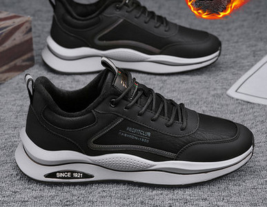 Ανδρικά πάνινα παπούτσια από οικολογικό δέρμα φθινοπώρου-χειμώνα - δύο μοντέλα