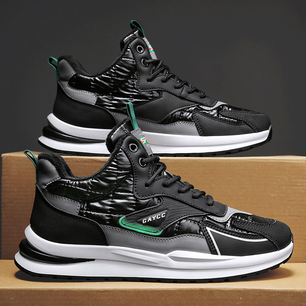 Χειμερινά ψηλά sneakers με φόδρα και κορδόνια