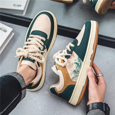 Ανδρικά sneakers με ίσια σόλα με κορδόνια