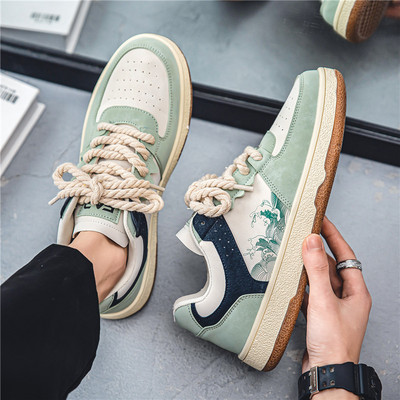 Ανδρικά sneakers με ίσια σόλα με κορδόνια