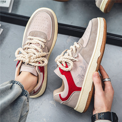 Ανδρικά sneakers με ίσια σόλα με κορδόνια