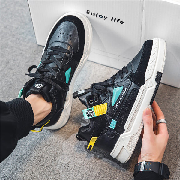 Ανδρικά sneakers με ίσια σόλα με κορδόνια