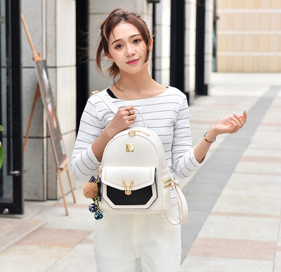 Új modell női öko bőr hátizsák kulcstartóval és első zsebbel