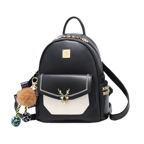 Új modell női öko bőr hátizsák kulcstartóval és első zsebbel