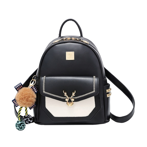 Új modell női öko bőr hátizsák kulcstartóval és első zsebbel