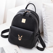 Νέο μοντέλο γυναικείο έκο δερμάτινο σακίδιο πλάτης με μεταλλικό έμβλημα