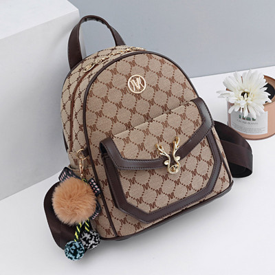 Νέο μοντέλο γυναικείο έκο δερμάτινο σακίδιο πλάτης με μεταλλικό έμβλημα