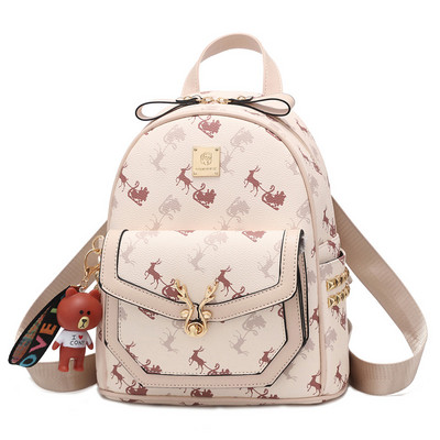 Νέο μοντέλο γυναικείο έκο δερμάτινο σακίδιο πλάτης με μεταλλικό έμβλημα