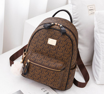 Γυναικείο σακίδιο πλάτης με στάμπα και φερμουάρ