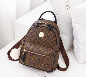 Γυναικείο σακίδιο πλάτης με στάμπα και φερμουάρ