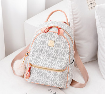 Γυναικείο σακίδιο πλάτης με στάμπα και φερμουάρ