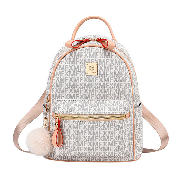 Γυναικείο σακίδιο πλάτης με στάμπα και φερμουάρ