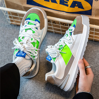 Vīriešu eko ādas kedas ar šņorēm un plakanu zoli noapaļotu modeli