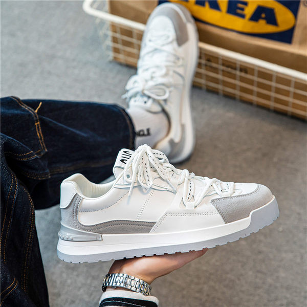 Vīriešu eko ādas kedas ar šņorēm un plakanu zoli noapaļotu modeli