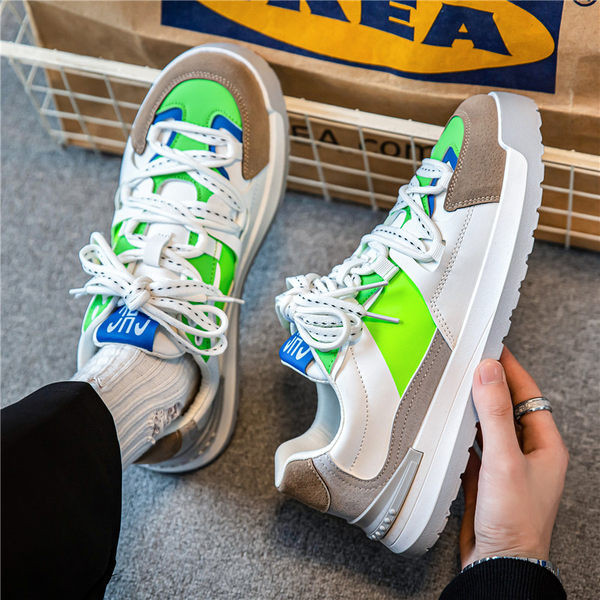 Vīriešu eko ādas kedas ar šņorēm un plakanu zoli noapaļotu modeli