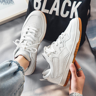 Férfi eko bőr tornacipő lapos talppal, két modell