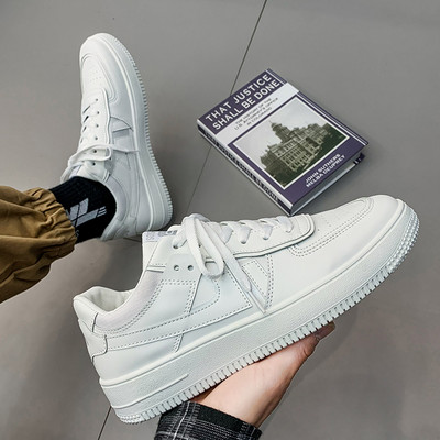 Férfi eko bőr tornacipő lapos talppal, két modell