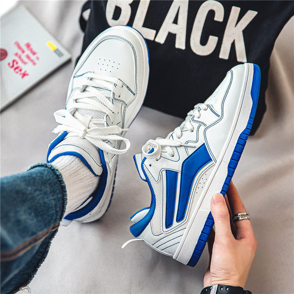 Férfi eko bőr tornacipő lapos talppal, két modell