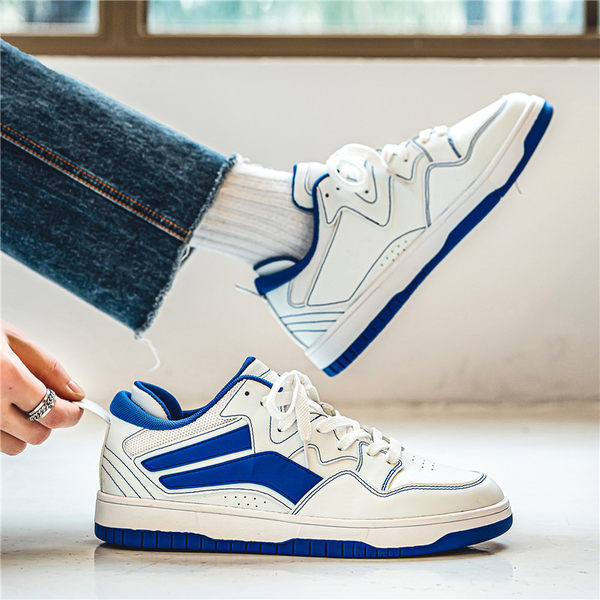 Férfi eko bőr tornacipő lapos talppal, két modell