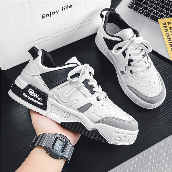 Modernas eko ādas kedas ar plakanu zoli un šņorēm