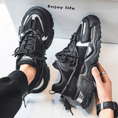 Eko bőrből készült alkalmi tornacipő durva talppal